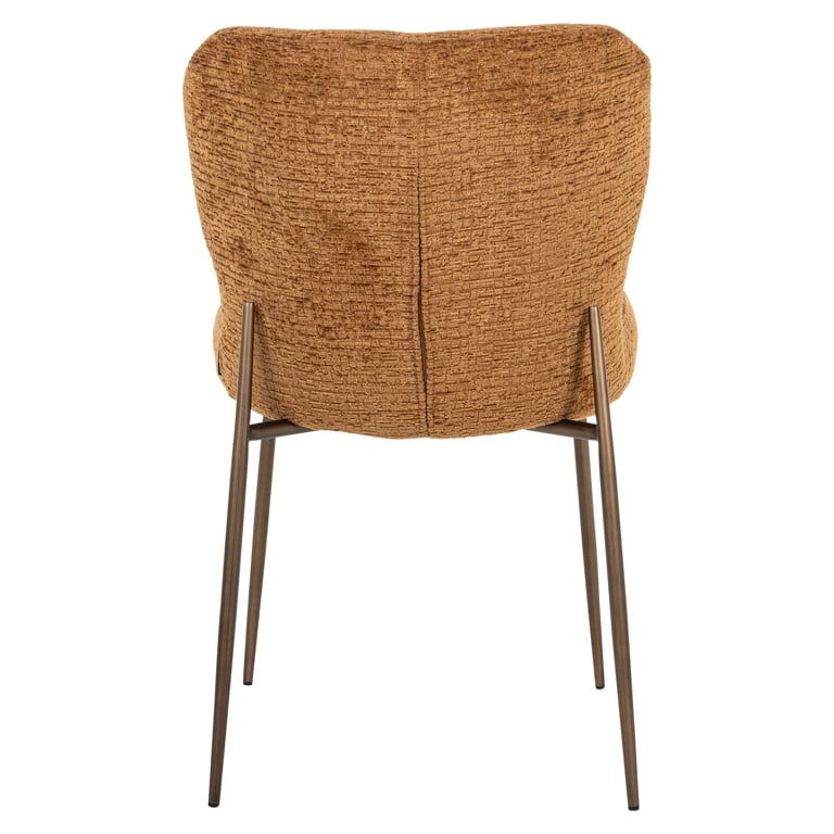 Achterkant Richmond Interiors eetkamerstoel Odarby cognac (Set van 2)
