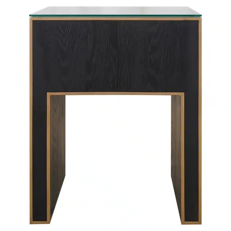 Achterkant Richmond Interiors nachtkastje Bloomville 51x42x66 cm eiken