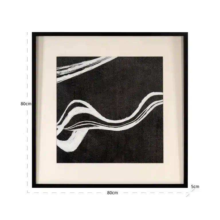 Afmetingen Richmond Interiors Wall art Jozra zwart wit