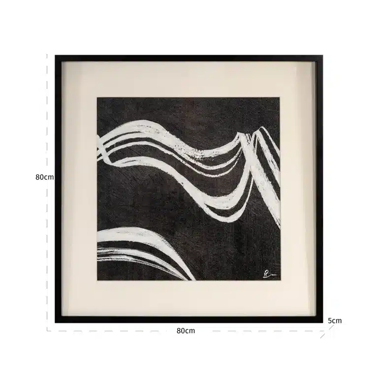 Afmetingen Richmond Interiors Wall art Jozy zwart wit