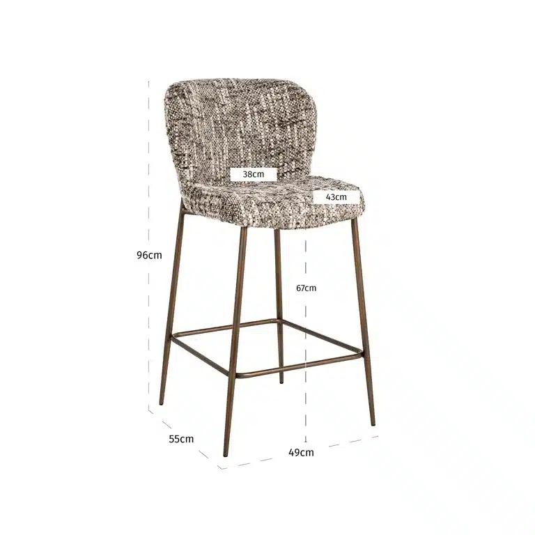 Richmond Interiors Barstoel Odarby Bruin