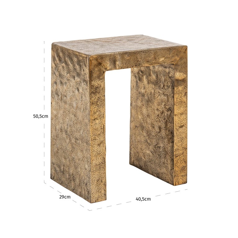 Richmond Interiors Bijzettafel Novan 40 5x29x50 5 Cm Aluminium