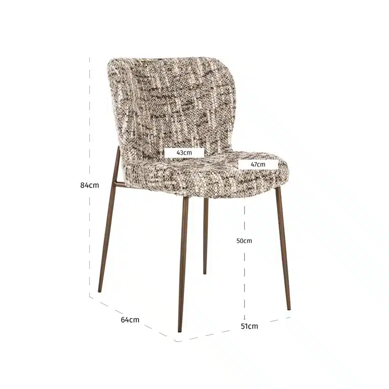 Richmond Interiors Eetkamerstoel Odarby Bruin Set Van 2