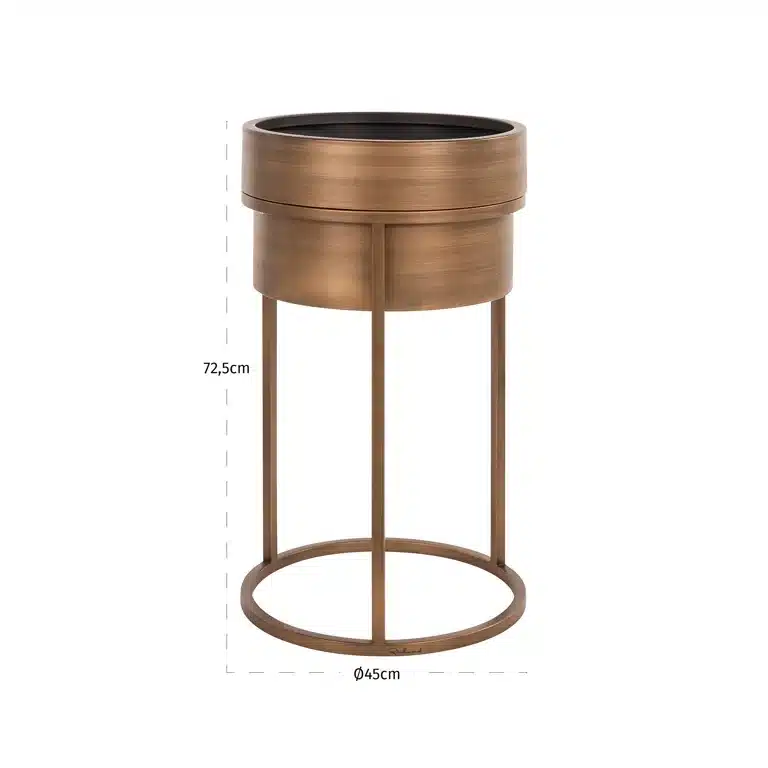 Richmond Interiors Plantenbak Chadd 45x45x72 5 Cm Goud