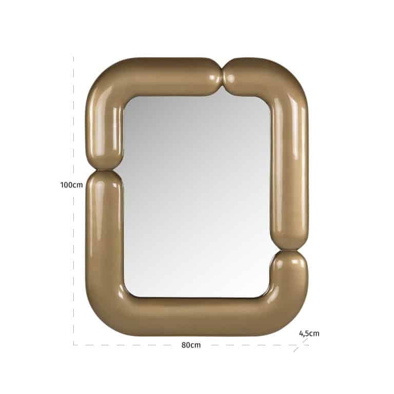Afmetingen Richmond Interiors spiegel Aubry 80x4,3x100 cm goud