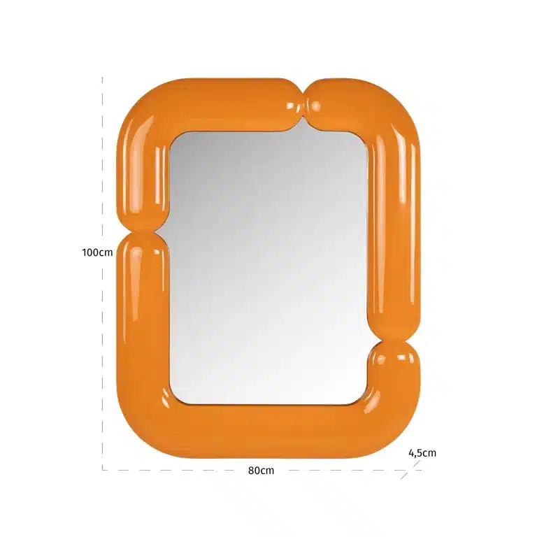 Afmetingen Richmond Interiors spiegel Ayla 80x4,3x100 cm oranje