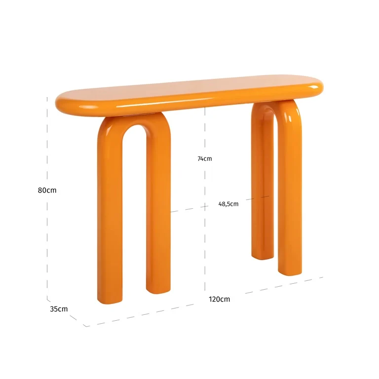 Richmond Interiors Wandtafel Rascal 120x35x80 Cm Oranje