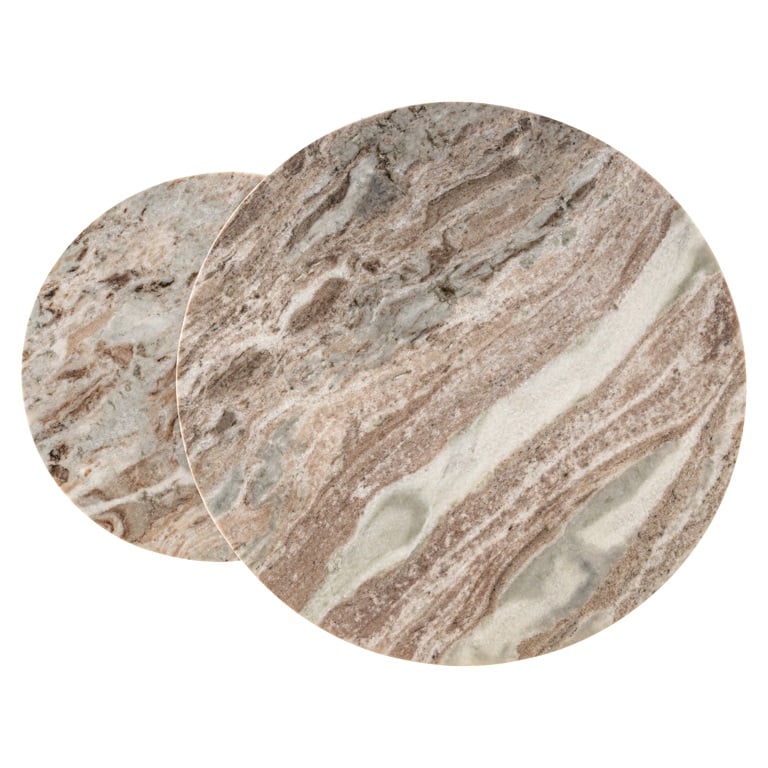 Blad Richmond Interiors bijzettafel Fairfax 45x45x57 cm marmer (Set van 2)