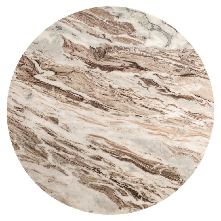 Blad Richmond Interiors eettafel Bottega 140 cm rond marmer