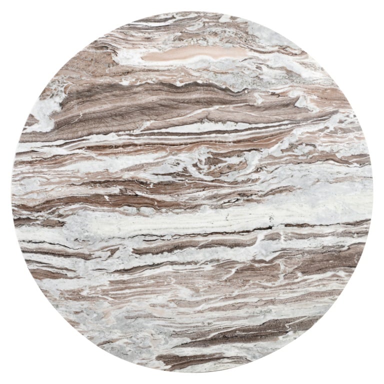 Blad Richmond Interiors eettafel Oberoy 130x130x76 cm marmer