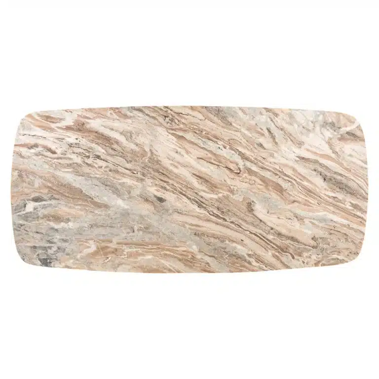 Blad Richmond Interiors eettafel deens ovaal Bottega 220 cm marmer