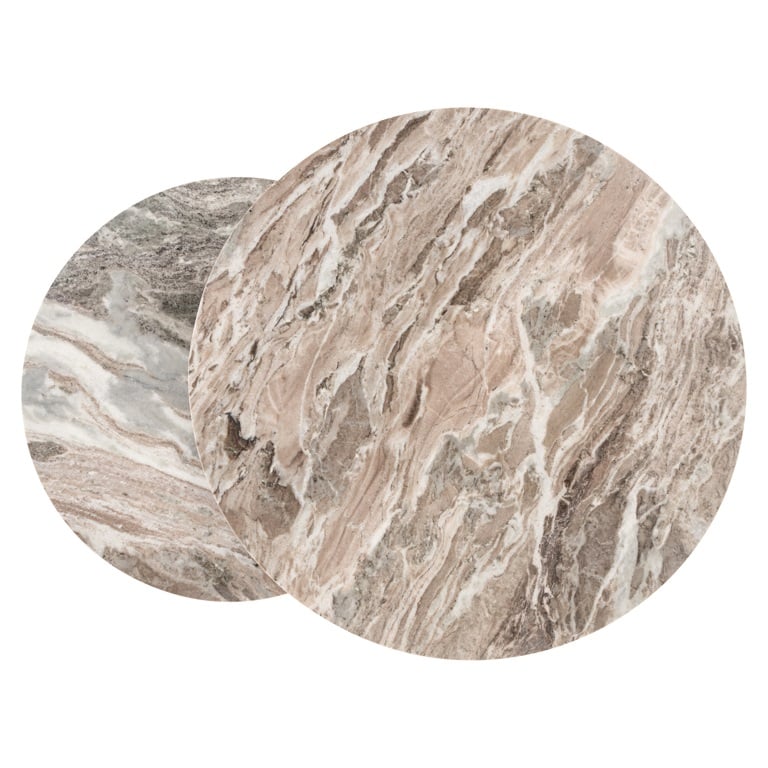 Blad Richmond Interiors salontafel Fairfax 85x85x40 cm marmer (Set van 2)