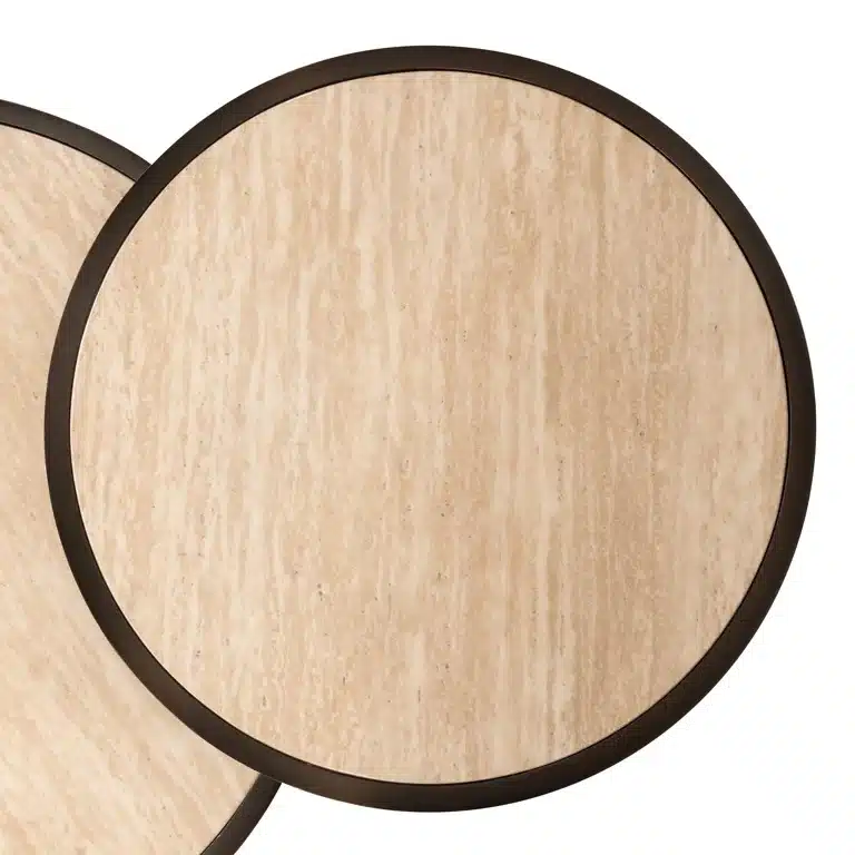 Blad Richmond Interiors salontafel Ronson 119x119x38,5 cm imitatie travertin (Set van 2)
