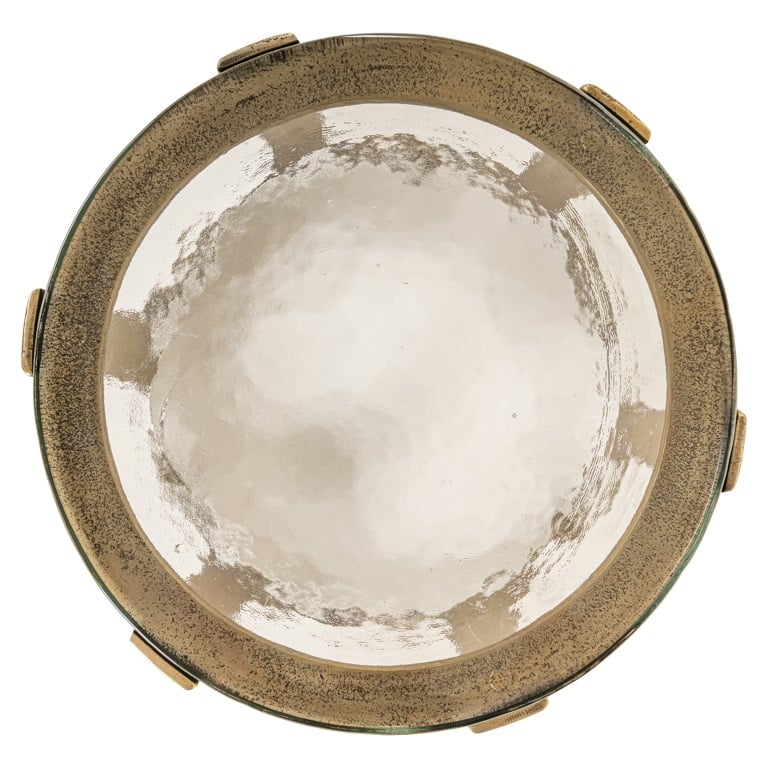 Bovenkant Richmond Interiors bijzettafel Rixo 37x37x52 cm aluminium goud