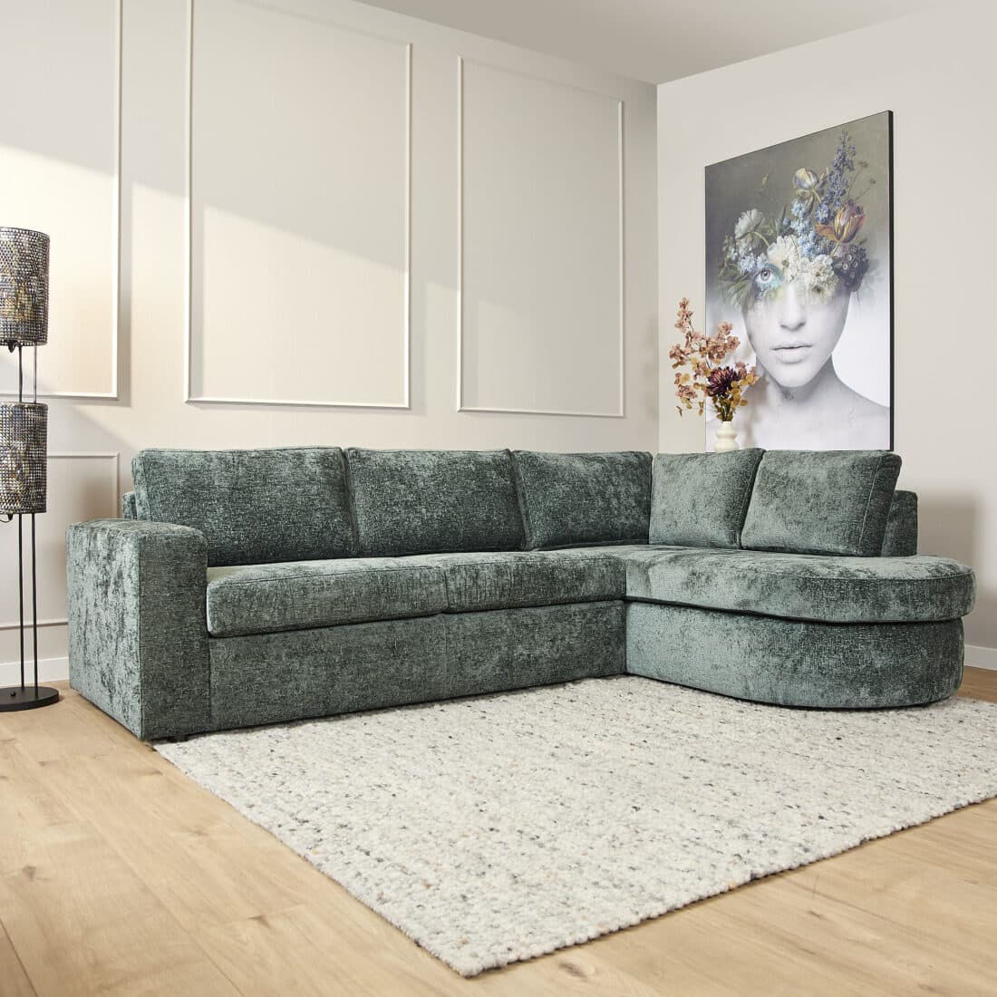 Starfurn Mysofa Alma 2 5 Zits Divan Rechts Green