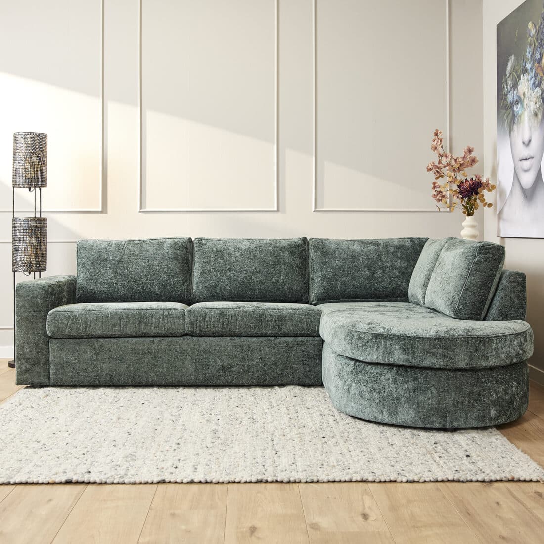 Starfurn Mysofa Alma 2 5 Zits Divan Rechts Green