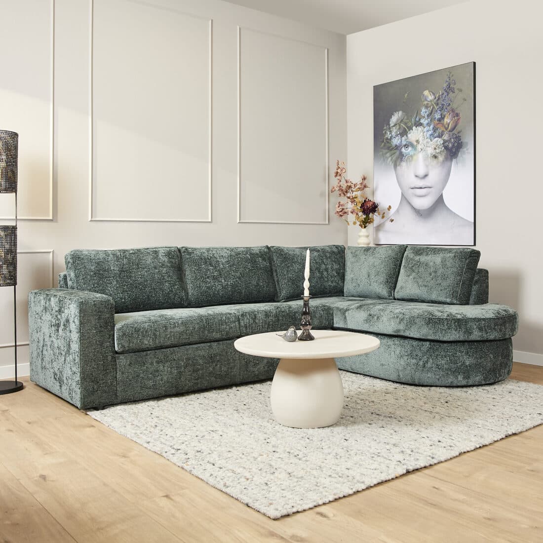 Starfurn Mysofa Alma 2 5 Zits Divan Rechts Green