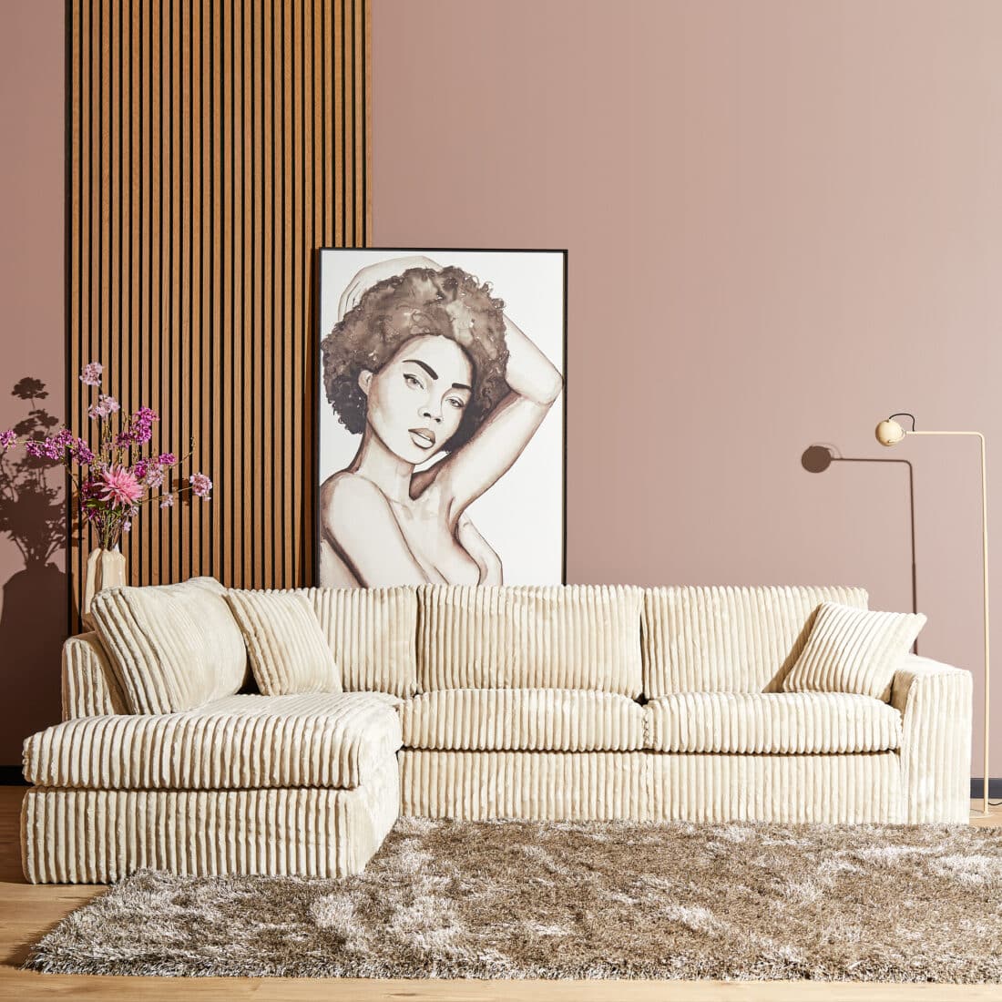 Starfurn Mysofa Teddy Divan Links 2 5 Zits Beige