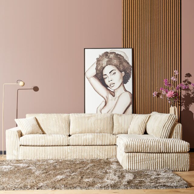 Starfurn Mysofa Teddy 2 5 Zits Divan Rechts Beige