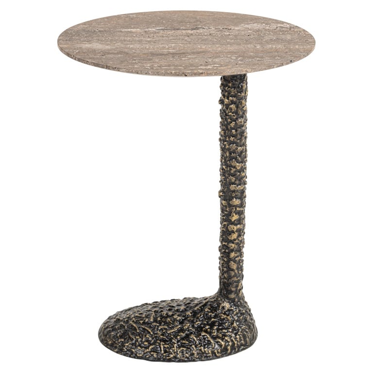 Richmond Interiors bijzettafel Arosa 45,5x29,5x63 cm travertin