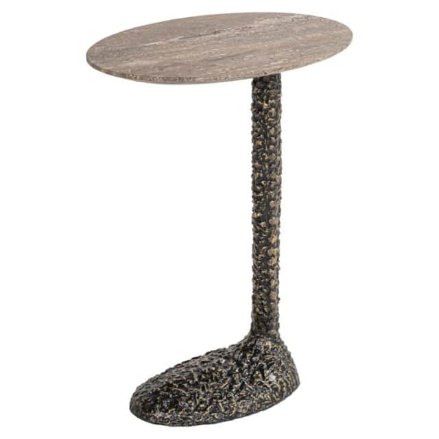 Richmond Interiors bijzettafel Arosa 45,5x29,5x63 cm travertin