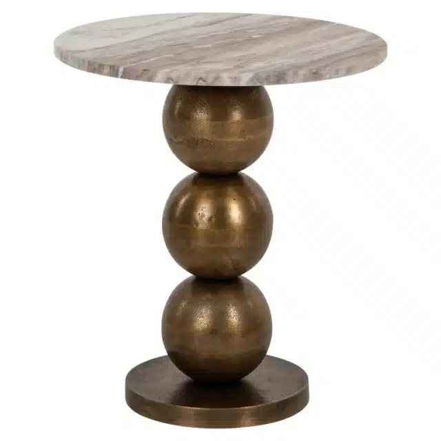 Richmond Interiors bijzettafel Barley 45,5x45,5x49,5 cm marmer