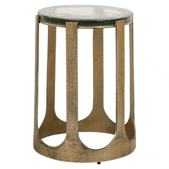 Richmond Interiors bijzettafel Rixo 37x37x52 cm aluminium goud
