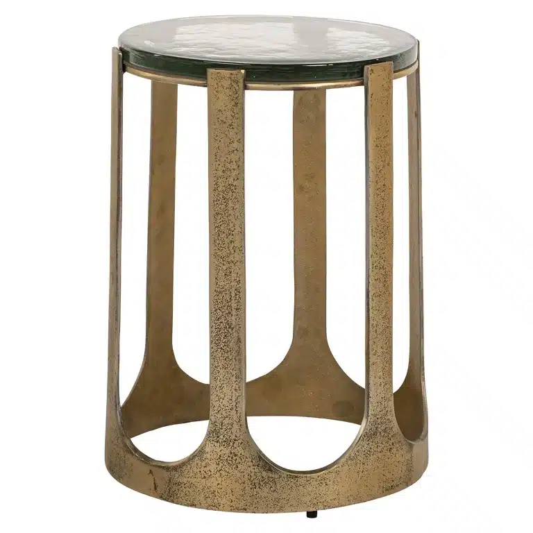 Richmond Interiors bijzettafel Rixo 37x37x52 cm aluminium goud