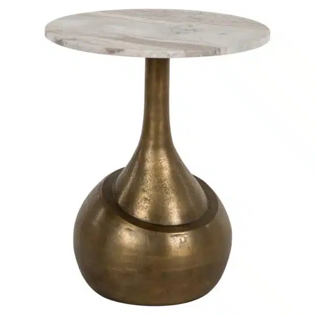 Richmond Interiors bijzettafel Sia 46,5x46,5x54,5 cm marmer