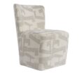 Richmond Interiors eetkamerstoel Lorain met wieltjes beige