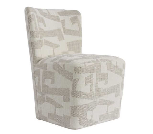 Richmond Interiors eetkamerstoel Lorain met wieltjes beige