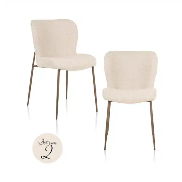 Richmond Interiors eetkamerstoel Odarby Biscotti (Set van 2)