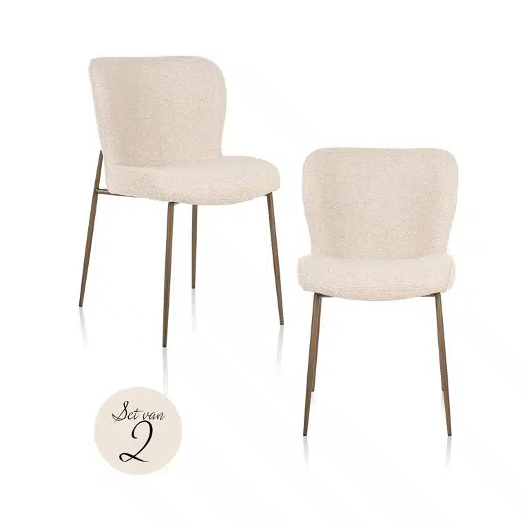 Richmond Interiors eetkamerstoel Odarby Biscotti (Set van 2)