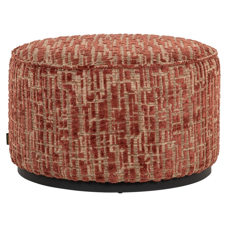 Richmond Interiors poef Lexie 70Ø rood