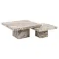 Richmond Interiors salontafel Rashford 80x80x35 cm marmer (Set van 2)