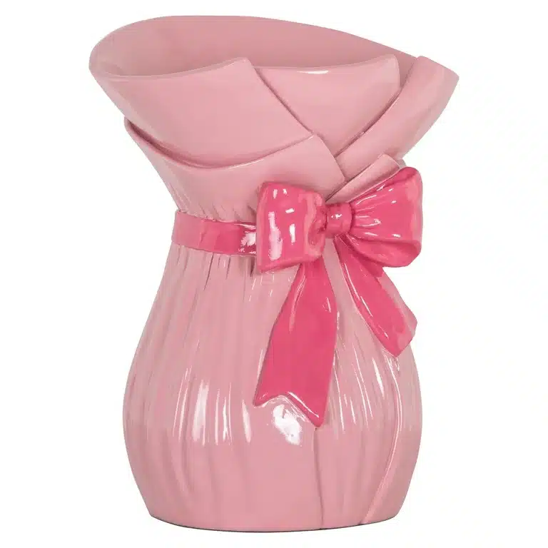 Richmond Interiors vaas 26x23,5x34,5 cm Bowenn roze