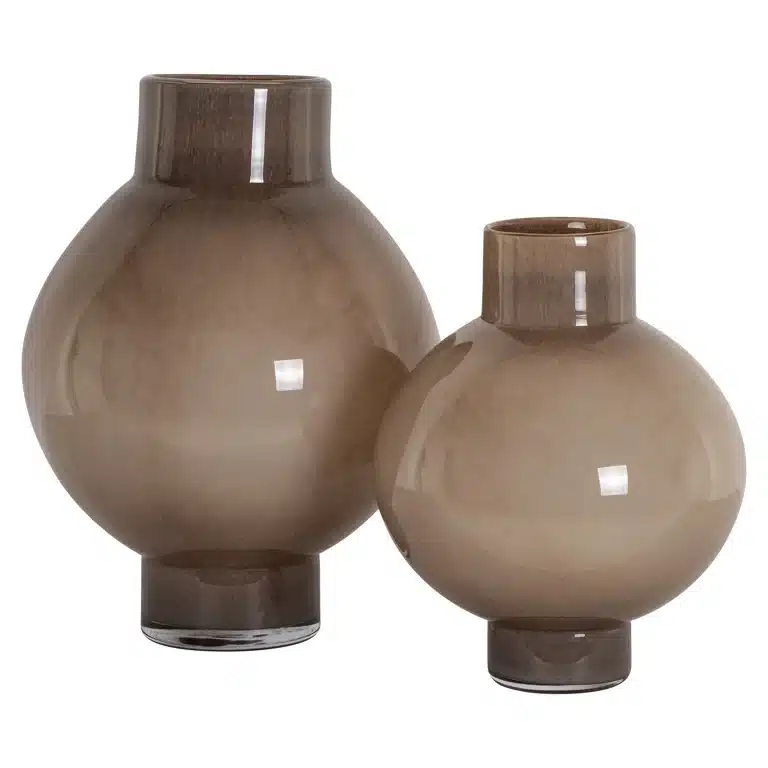 Richmond Interiors vaas 26x26x32 cm Celina klein glas bruin