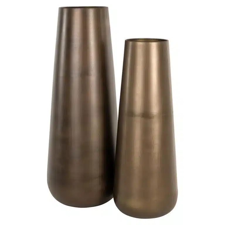 Richmond Interiors vaas 56x56x142 cm Kenza groot aluminium