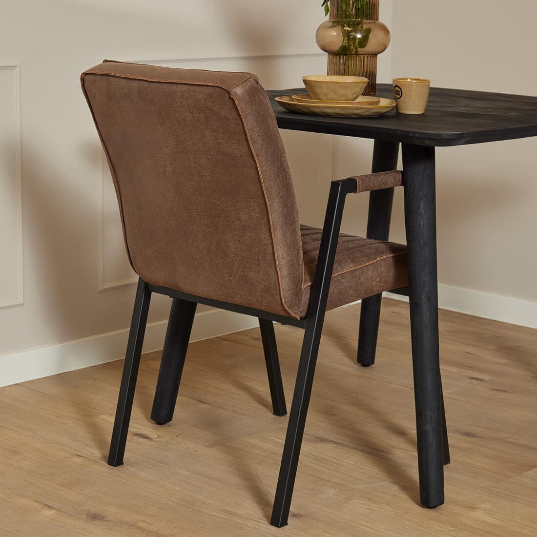 Starfurn Eetkamerstoel Tivoli Bull Brown Met Armleuning