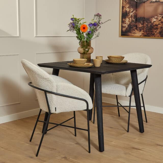 Starfurn Eettafel Omaha Black 90 Cm