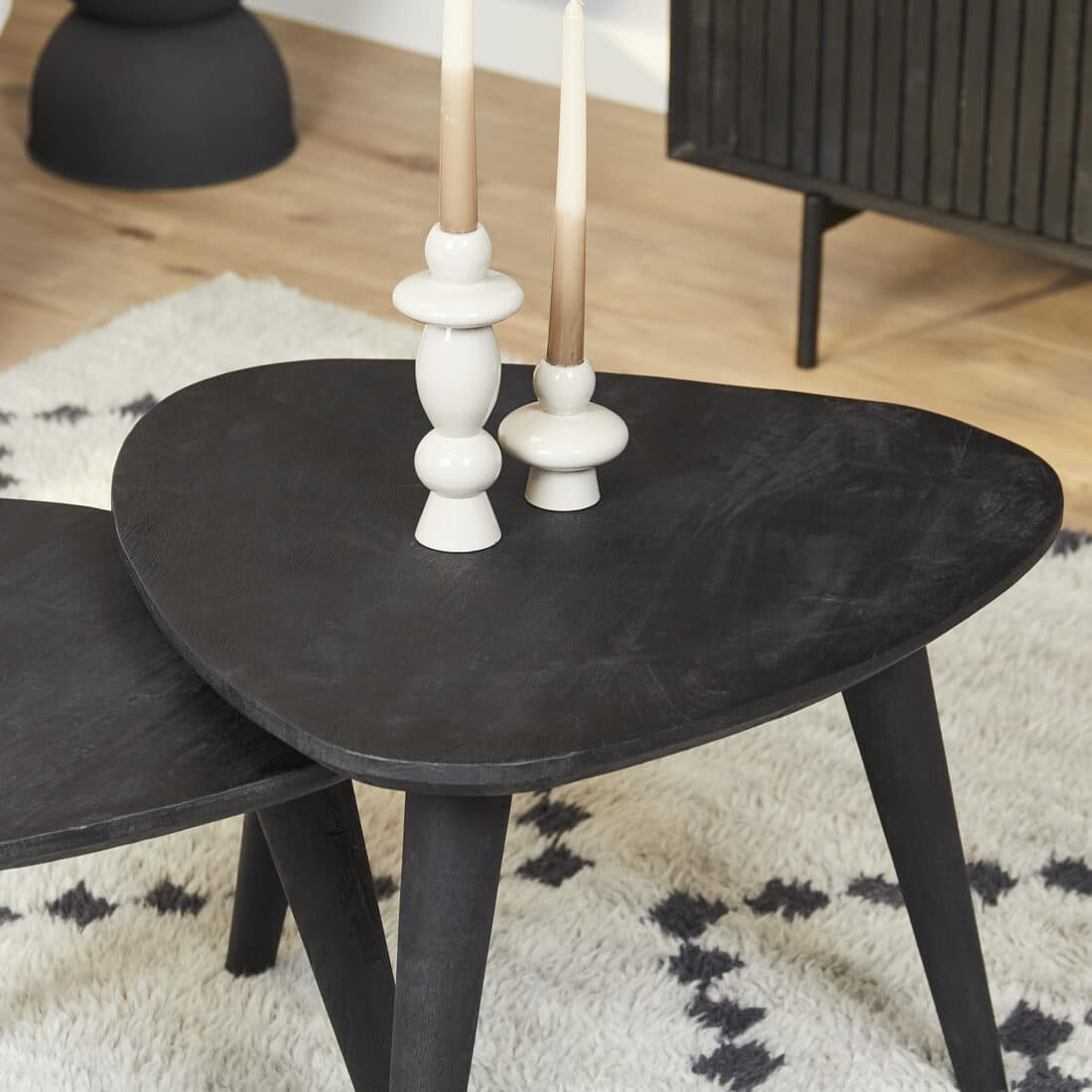 Starfurn Salontafel Omaha Black 60 Cm Set Van 2