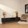 Starfurn Tv meubel Brandy Black | 220 cm