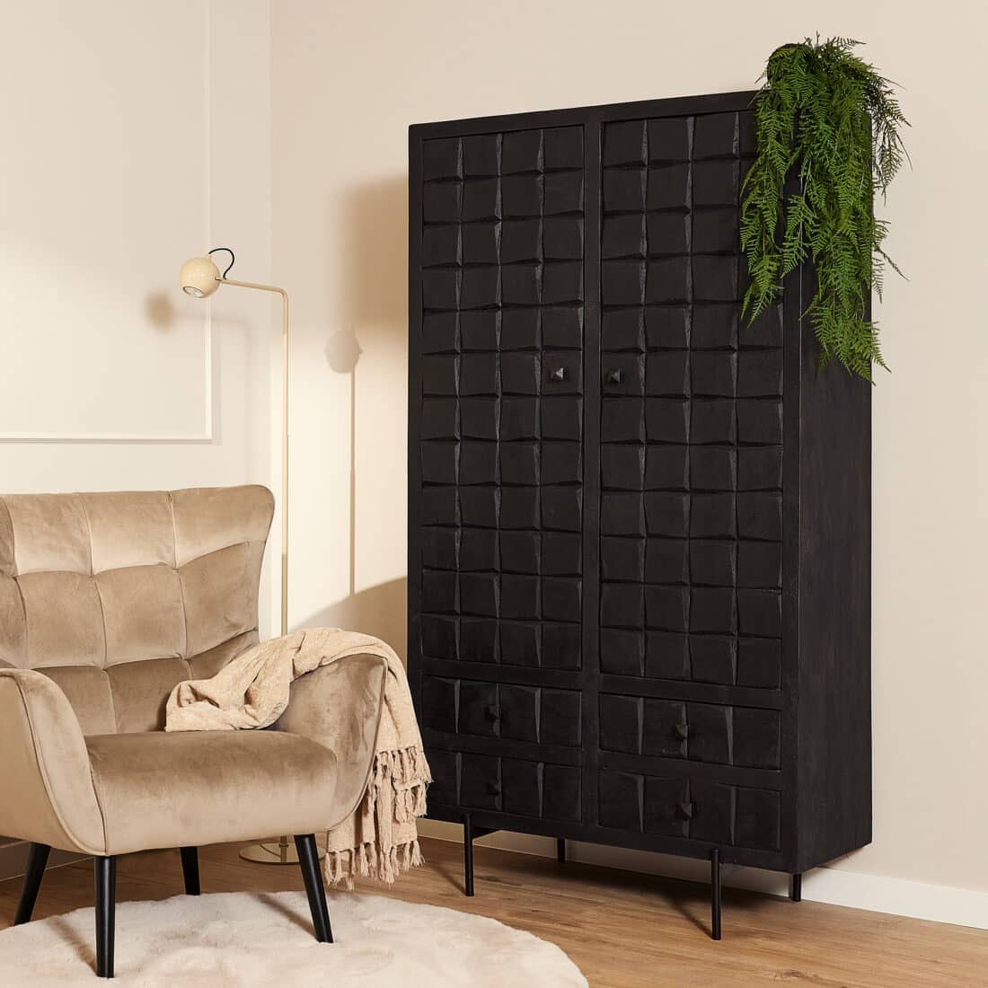 Starfurn Kabinet Brandy Black 100 Cm