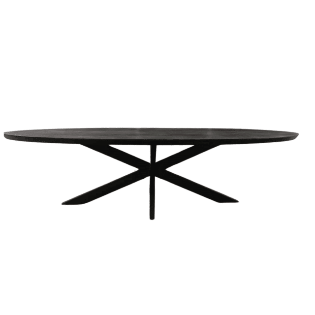 Starfurn Eettafel Brandy Black 160 Cm Ovaal