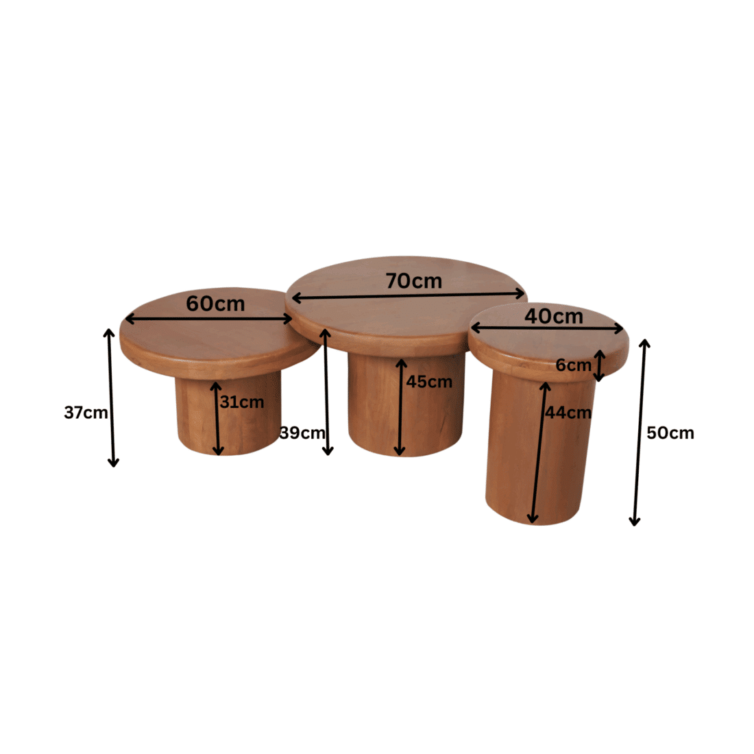 Starfurn Salontafel Maya 70 Cm Set Van 3