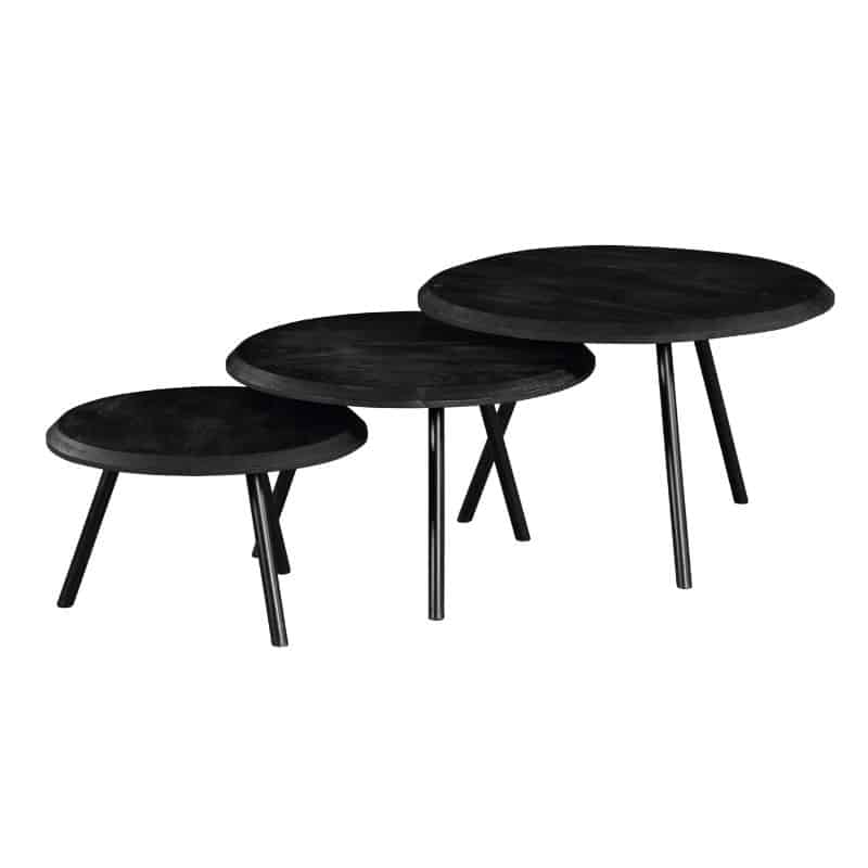 Starfurn Salontafel Ohio Black 70 Cm Set Van 3
