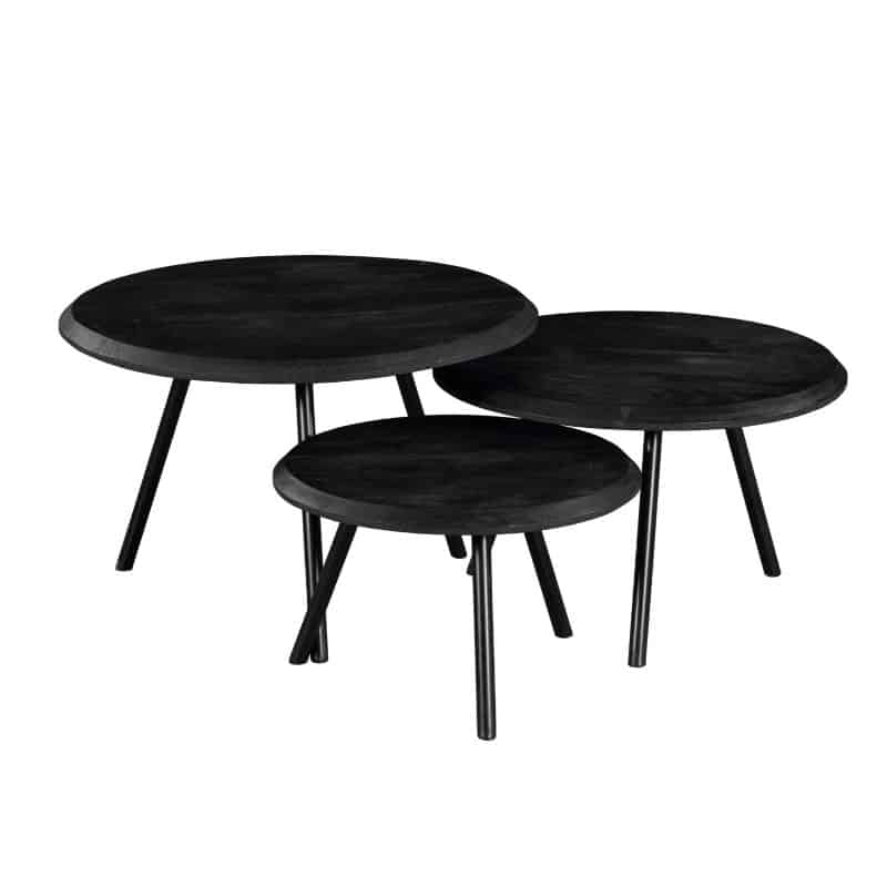 Starfurn Salontafel Ohio Black 70 Cm Set Van 3