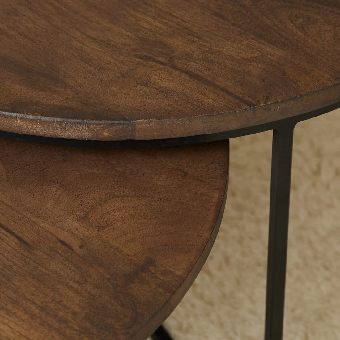 Starfurn Salontafel Madison Walnut 70 Cm Set Van 2