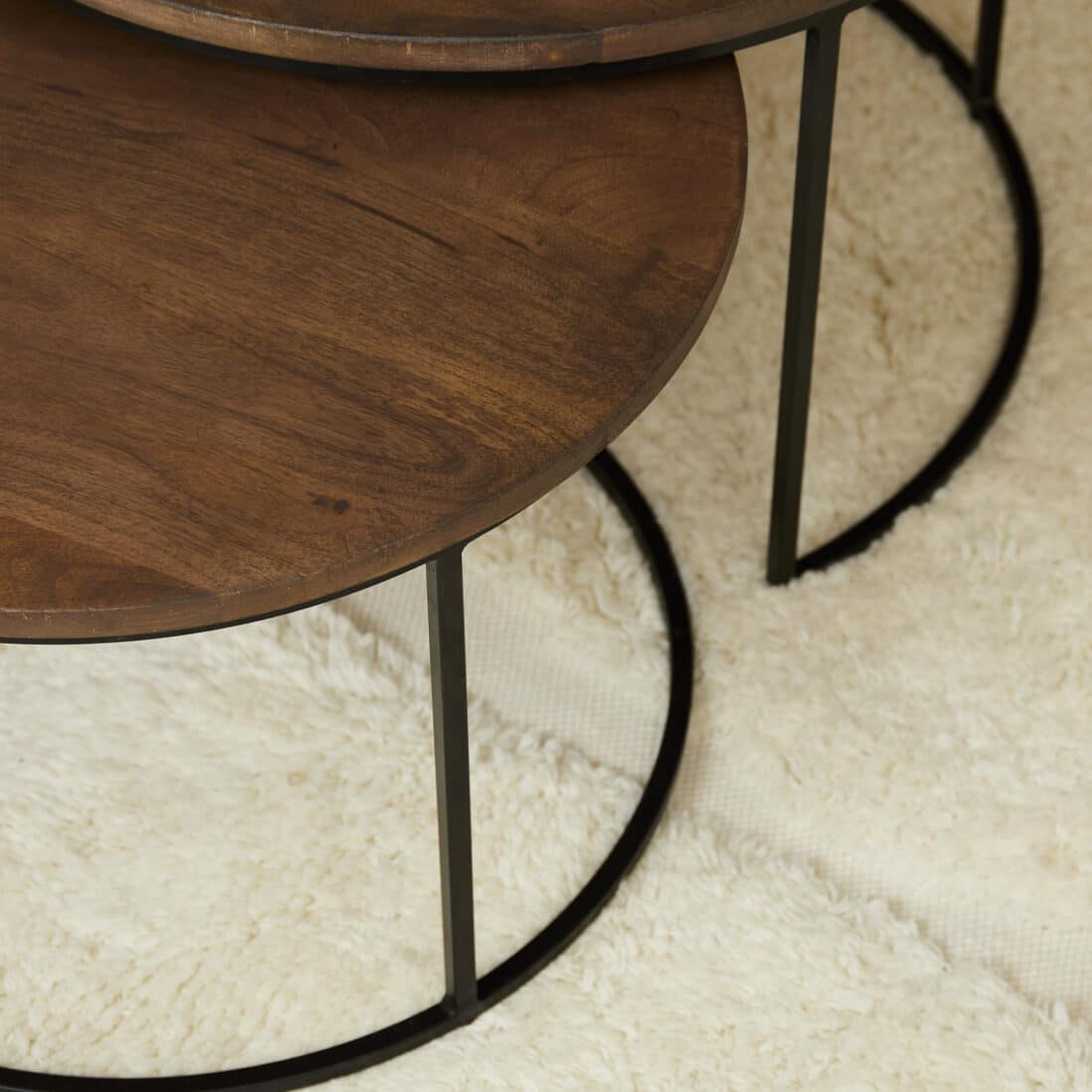 Starfurn Salontafel Madison Walnut 70 Cm Set Van 2