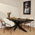 Starfurn Boomstamtafel Boston Black | 220 cm